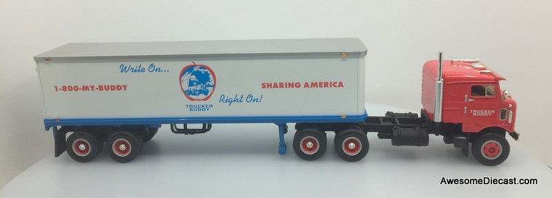 First Gear 1:34 1953 Kenworth Bull Nose COE Tractor w/35' Dry Goods Trailer: Trucker Buddy