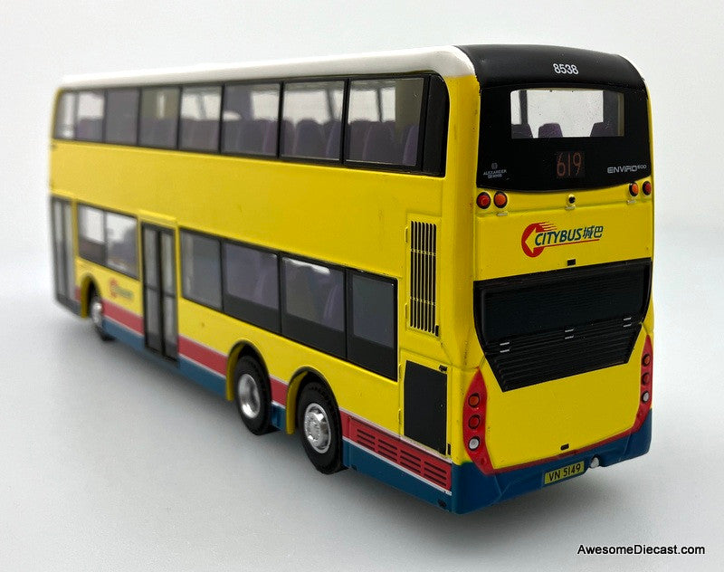 Alexander Dennis Enviro 500 Double Decker (City Bus Hong Kong) Route 619 1:64 Diecast Model Bus by City Bus