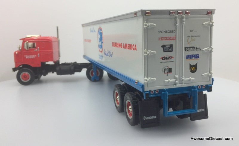 First Gear 1:34 1953 Kenworth Bull Nose COE Tractor w/35' Dry Goods Trailer: Trucker Buddy
