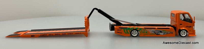 Hino H300 Flatbed Car Transporter: Fast & Furious Livery 1:64 Diecast Model Truck by Supcar