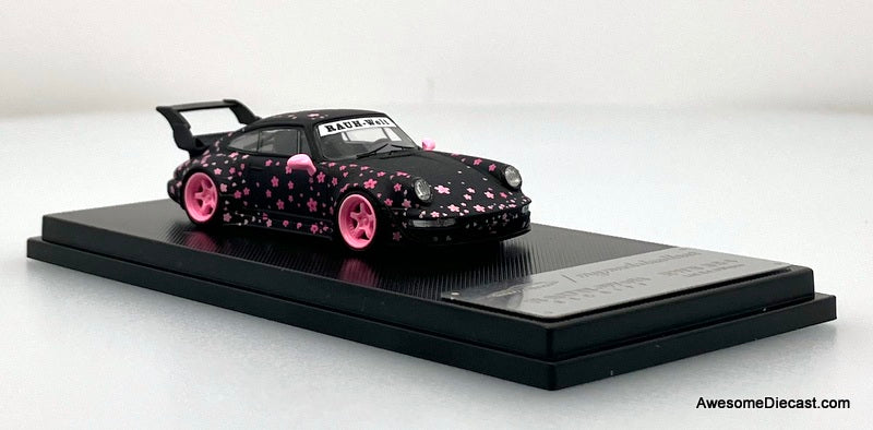 Porsche 964 RWB High Wing, Pink Sakura Livery 1:64 Diecast Model Car by My Model Collect