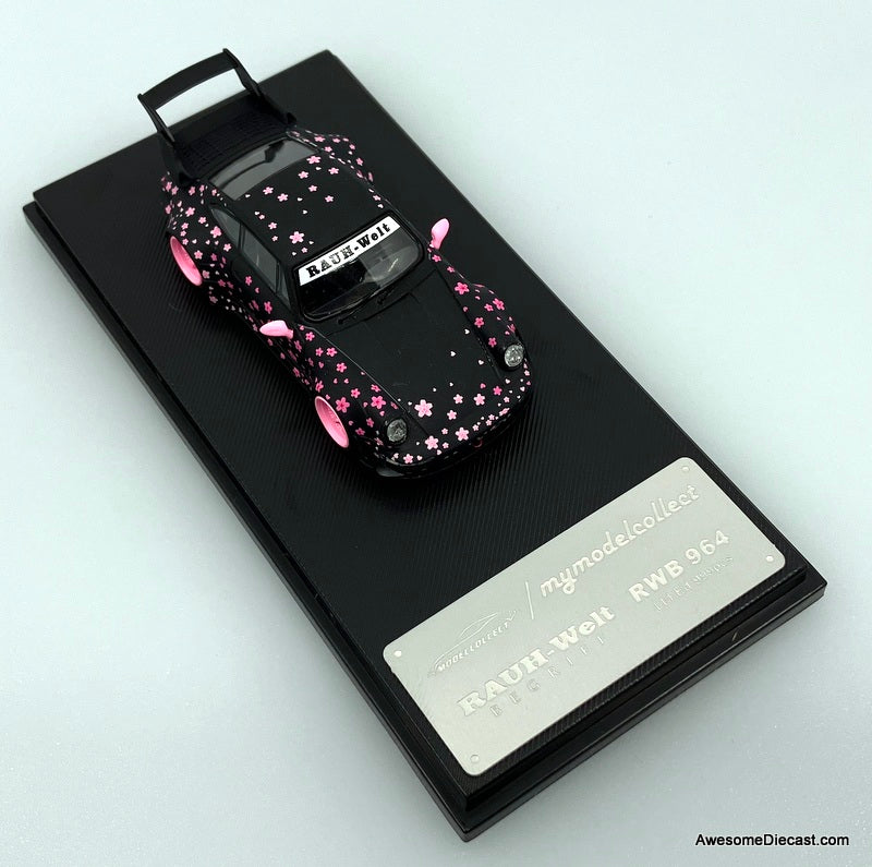 Porsche 964 RWB High Wing, Pink Sakura Livery 1:64 Diecast Model Car by My Model Collect