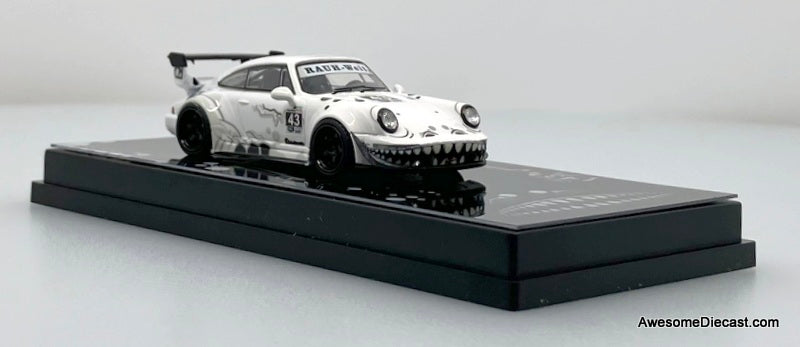 Porsche 964 RWB White Dragon 1:64 Diecast Model Car by DEcode