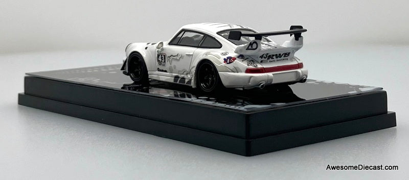 Porsche 964 RWB White Dragon 1:64 Diecast Model Car by DEcode