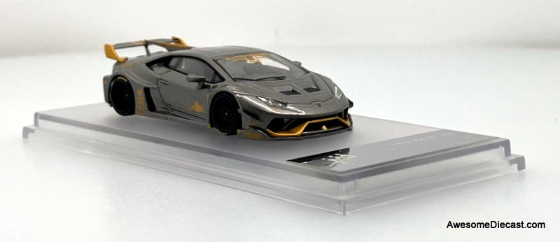 Lamborghini Hurcan GT LB-Silhouette, Gray/Gold 1:64 Diecast Model Car by King Model