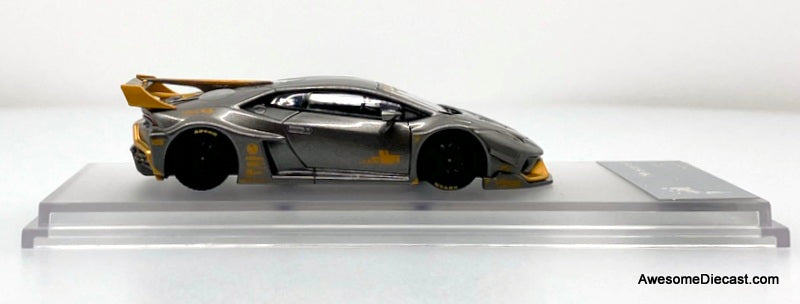 Lamborghini Hurcan GT LB-Silhouette, Gray/Gold 1:64 Diecast Model Car by King Model