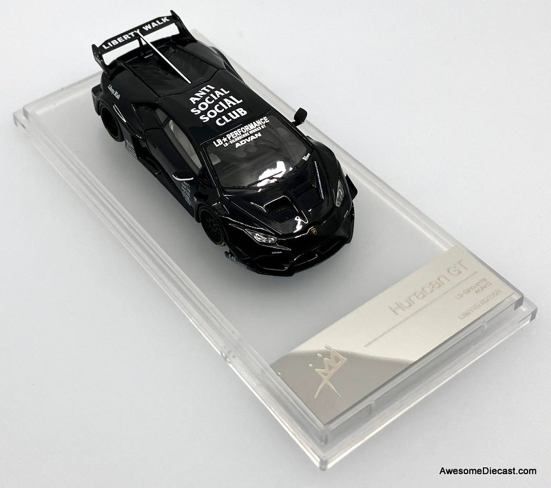 Lamborghini Hurcan GT LB-Silhouette, Black 1:64 Diecast Model Car by King Model