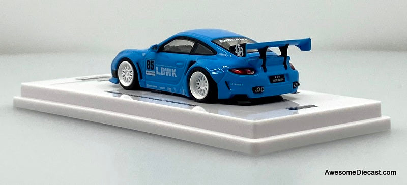 Porsche 997 LBWK, Light Blue 1:64 Diecast Model Car by Inno64