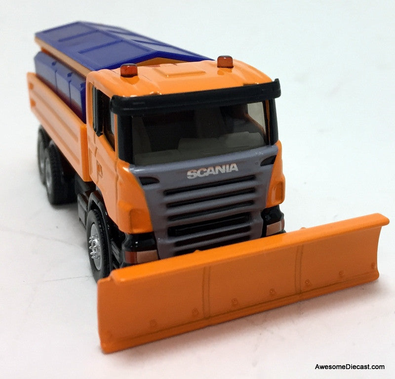 SIKU 1:87 Scania Snow Plow w/salter: Winter Service Vehicle
