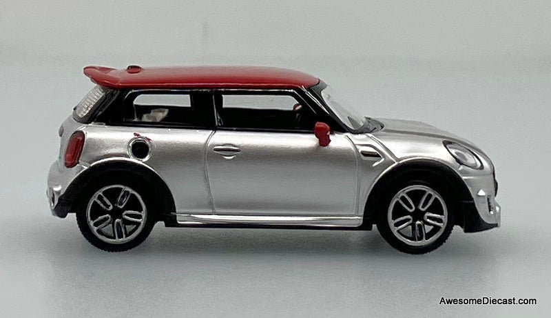 Mini Cooper John Cooper Works, Silver/Red 1:64 Diecast Model Car by Stance Hunters