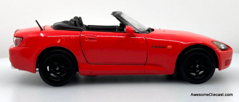 Honda S2000 Convertible, Red 1:18 Diecast Model Car by Maisto