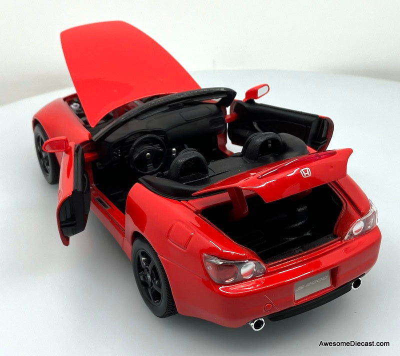 Honda S2000 Convertible, Red 1:18 Diecast Model Car by Maisto