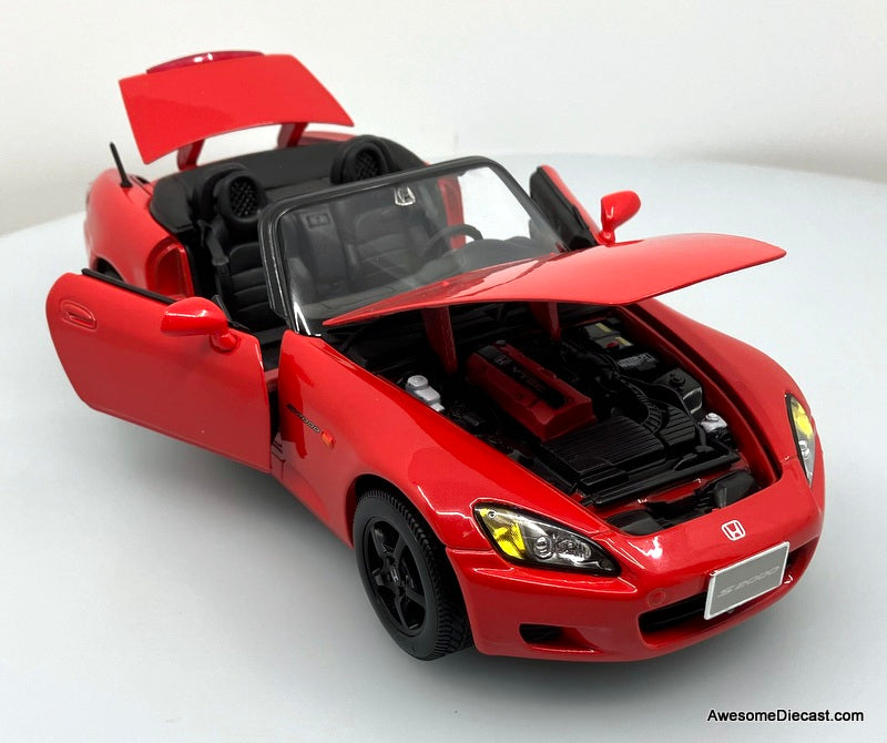 Honda S2000 Convertible, Red 1:18 Diecast Model Car by Maisto