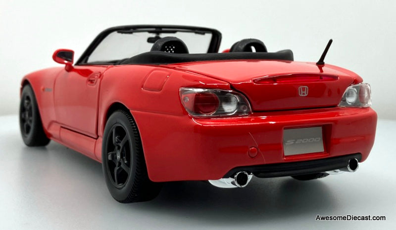 Honda S2000 Convertible, Red 1:18 Diecast Model Car by Maisto