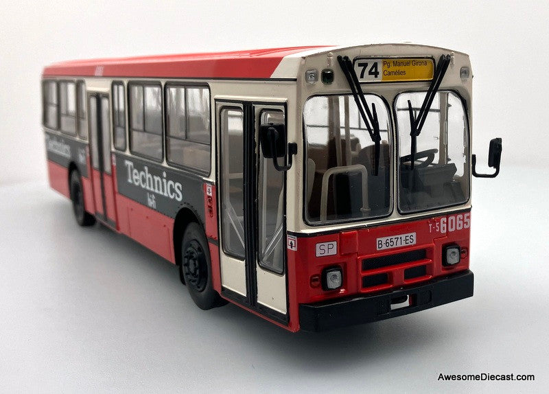1980 Pegaso 6038 Transit Bus: TMB Barcelona (Spain) 1:43 ABS Plastic Model Bus by Hachette