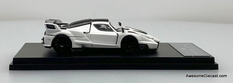 Ferrari Enzo Gemballa Mig-U1, Pearlescent White 1:64 Diecast Model Car by LMF