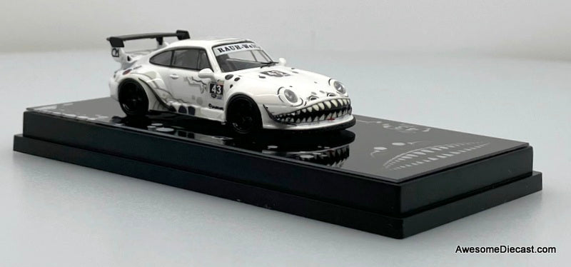 Porsche 993 RWB White Dragon 1:64 Diecast Model Car by DEcode