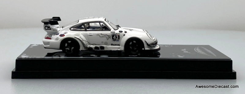 Porsche 993 RWB White Dragon 1:64 Diecast Model Car by DEcode