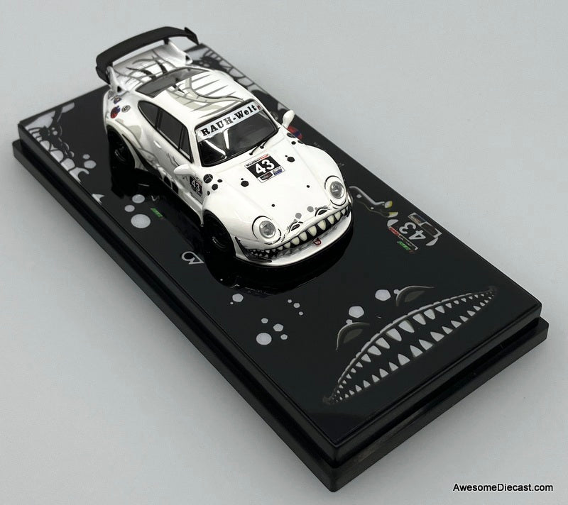 Porsche 993 RWB White Dragon 1:64 Diecast Model Car by DEcode