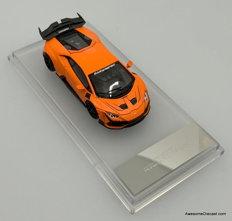 Darwin Pro Lamborghini Huracan Lilith, Matte Orange 1:64 Diecast Model Car by King Model