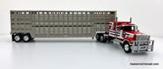 Mack Super Liner Sleeper Tractor w/Wilson 45' Livestock Trailer 1:64 Diecast Model Truck DCP by FG
