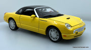Ford Thunderbird Convertible (Hard Top On), Metallic Yellow 1:18 Diecast Model Car by Maisto