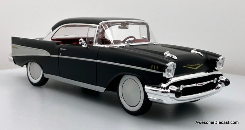 1957 Chevrolet Bel Air Coupe, Matte Black 1:18 Diecast Model Car by Maisto