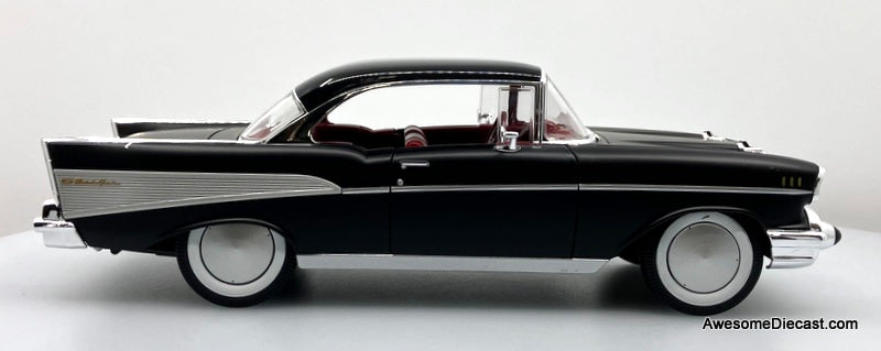 1957 Chevrolet Bel Air Coupe, Matte Black 1:18 Diecast Model Car by Maisto