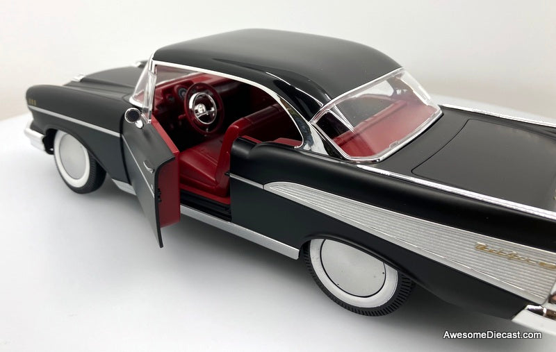 1957 Chevrolet Bel Air Coupe, Matte Black 1:18 Diecast Model Car by Maisto
