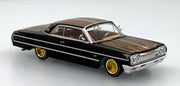 1964 Chevrolet Impala SS Lowrider, Brown/Custom 1:64 diecast Model Car by 97M
