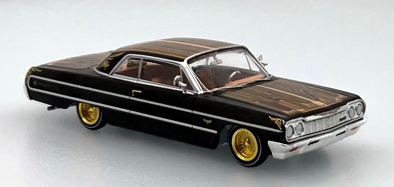 1964 Chevrolet Impala SS Lowrider, Brown/Custom 1:64 diecast Model Car by 97M
