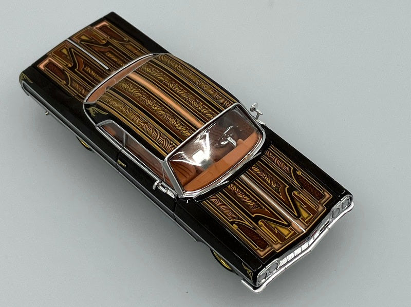 1964 Chevrolet Impala SS Lowrider, Brown/Custom 1:64 diecast Model Car by 97M