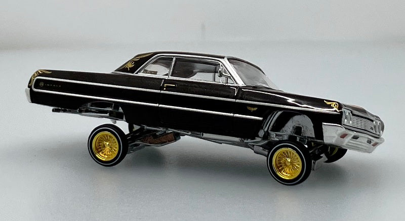 1964 Chevrolet Impala SS Lowrider, Brown/Custom 1:64 diecast Model Car by 97M