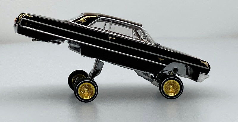 1964 Chevrolet Impala SS Lowrider, Brown/Custom 1:64 diecast Model Car by 97M