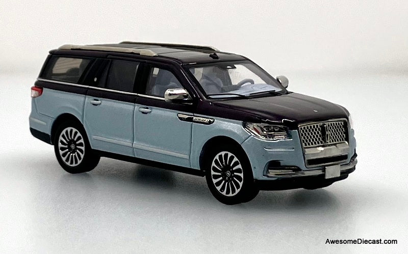 Lincoln Navigator SUV, Burgundy/Silver 1:64 Diecast Model Car by WTX