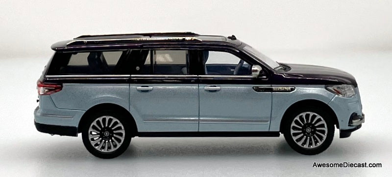 Lincoln Navigator SUV, Burgundy/Silver 1:64 Diecast Model Car by WTX