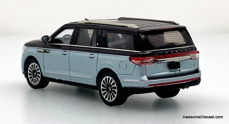 Lincoln Navigator SUV, Burgundy/Silver 1:64 Diecast Model Car by WTX