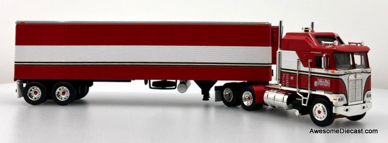 RARE!! Kenworth K100 COE Aerodyne Sleeper Cac w/40' Vintage Refrigerated Trailer: BJ & The Bear 1:64 Diecast Model Truck DCP by FG