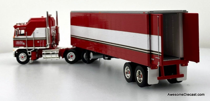 RARE!! Kenworth K100 COE Aerodyne Sleeper Cac w/40' Vintage Refrigerated Trailer: BJ & The Bear 1:64 Diecast Model Truck DCP by FG
