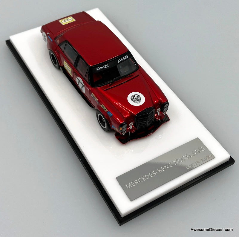 Mercedes 300 SEL Red Pig S-Klub 1:64 Diecast Model Car by Street Weapon