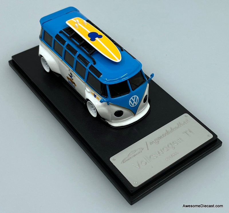 Volkswagen T1 Lowrider: Nostalgic Island Rides 1:64 Diecast Model Van by My Model Collect