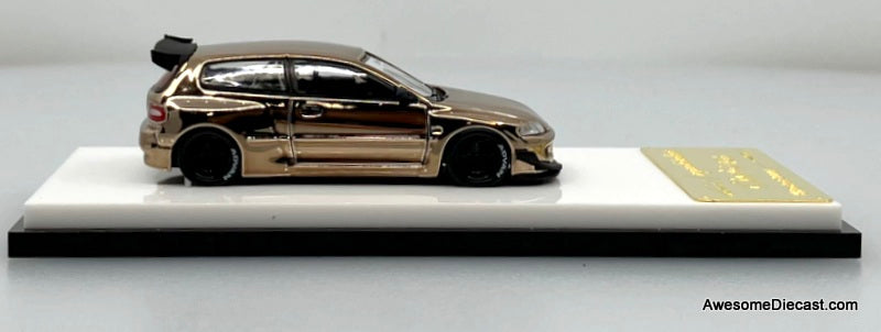 Honda Civic EG6, Copper Chrome 1:64 Diecast Model Car by My Model Collect