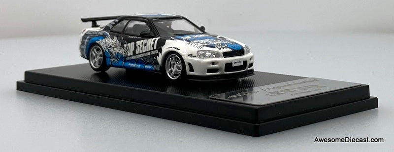 Nissan GT-R R34 V-Spec Top Secret 1:64 Diecast Model Car by My Model Collect