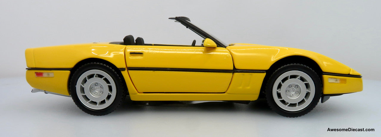 Franklin Mint 1:24 1986 Chevrolet Corvette Convertible, Yellow