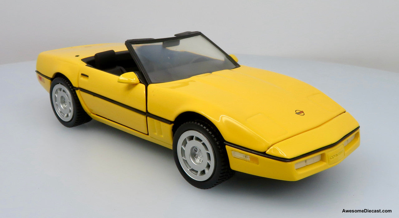 1986 Chevrolet Corvette - Yellow Convertible 1:24 Diecast Replica by Franklin Mint