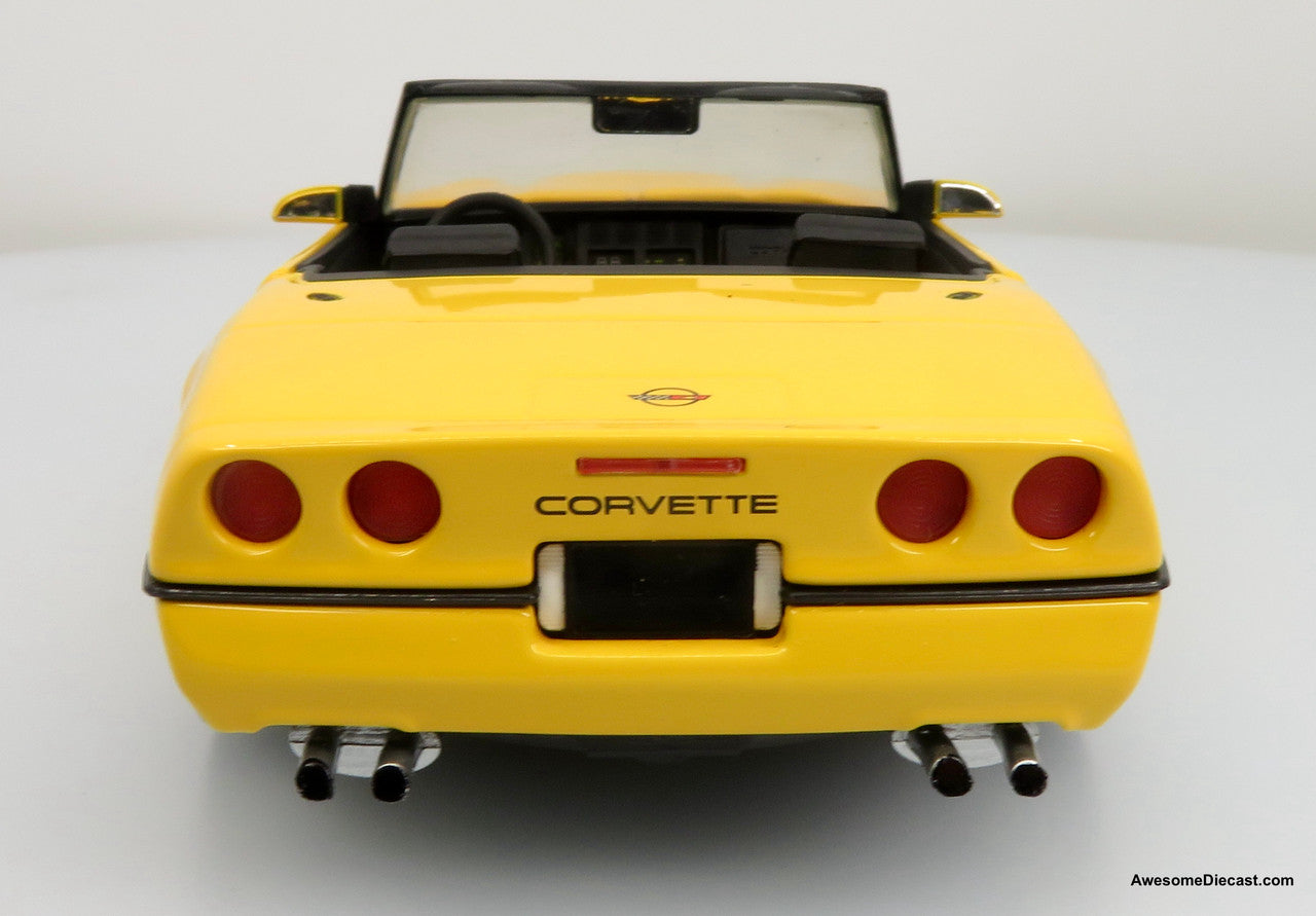1986 Chevrolet Corvette - Yellow Convertible 1:24 Diecast Replica by Franklin Mint