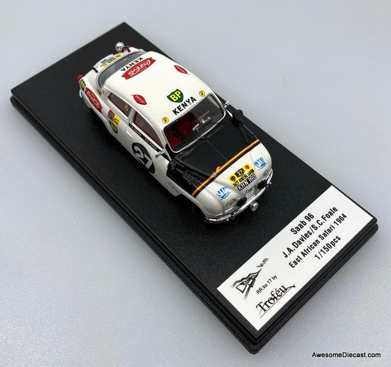 Saab 96 #27 1964 East African Safari 1:43 Resin Cast Model by Trofeu