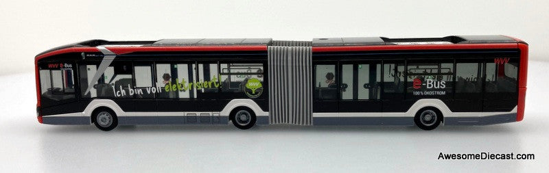 MAN Lions City 18 Articulated Bus: Wurzburge 1:87 ABS Plastic Model Bus by Rietze