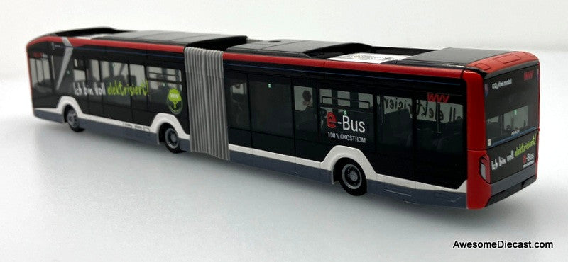 MAN Lions City 18 Articulated Bus: Wurzburge 1:87 ABS Plastic Model Bus by Rietze