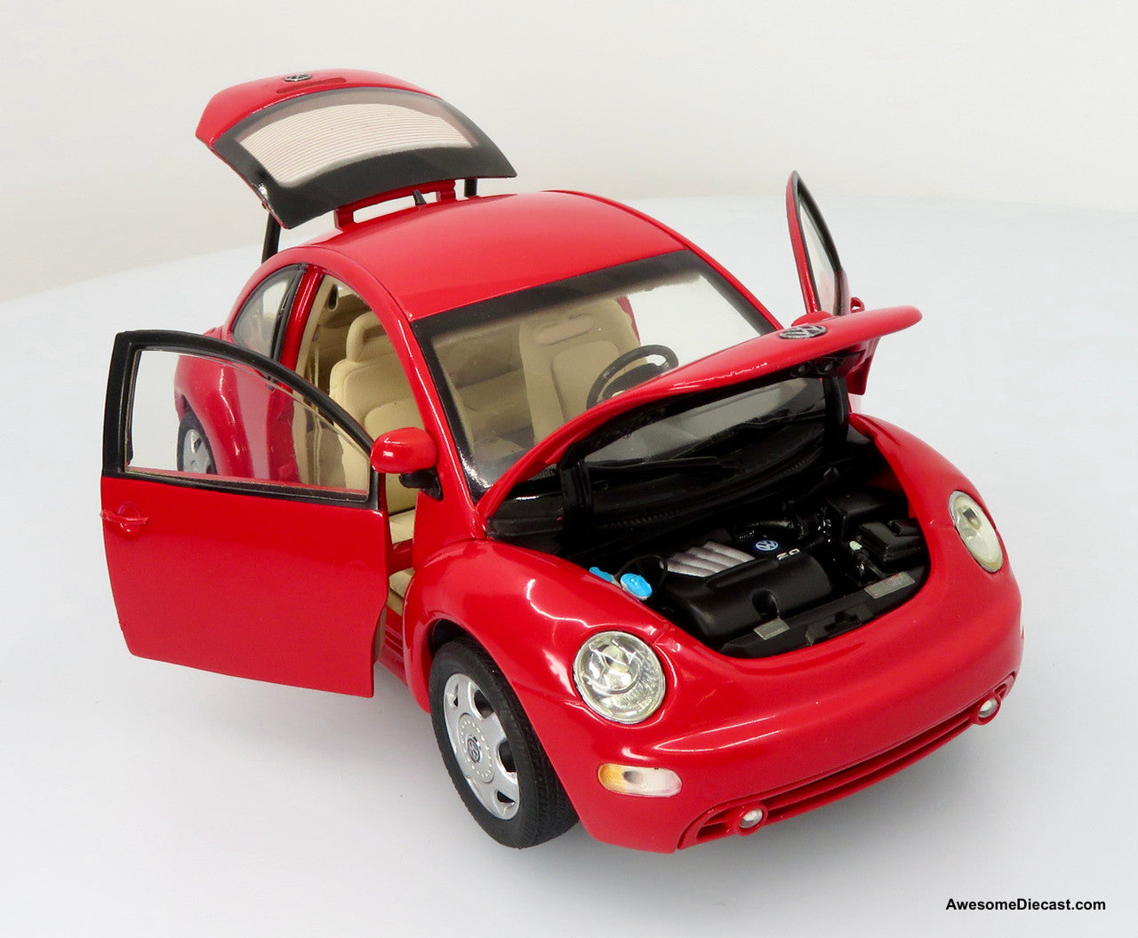 Franklin Mint 1:24 1998 Volkswagen Beetle, Red